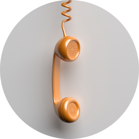 Foto eines orangenen Telefons